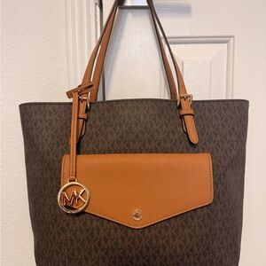 Michael Kors Brown and Tan Signature Tote
